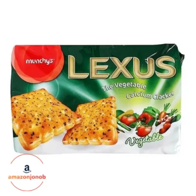 بیسکوییت لکسوس مدل سبزیجات 225 گرم - Munchys Lexus The Sandwich Calcium Cracker Vegetable 12 Sachets