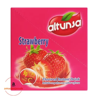 پودر شربت توت فرنگی آلتونسا ALTUNSA بسته ۲۴ تایی ۹ گرمی (محصول ترکیه)