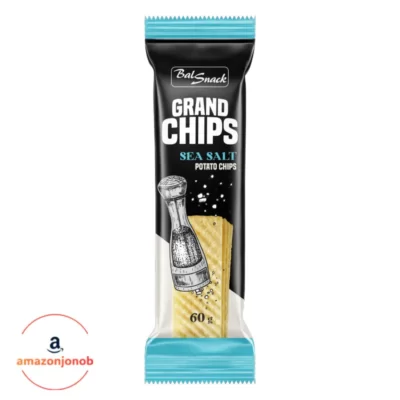 چیپس ورقه‌ای Grand طعم نمک دریا 60 گرم