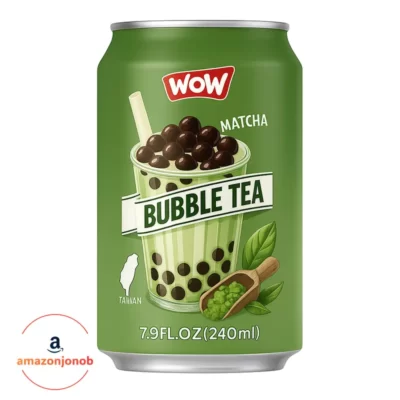 بابل تی واو با طعم ماچا حجم 240 میل - WOW Bubble Tea Matcha