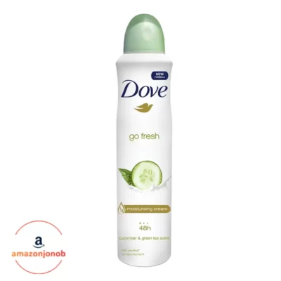 اسپری ضد تعریق داو Go Fresh رایحه خیار و چای سبز 150 میل - Dove Anti Perspirant Deodorant Spray Cucumber Green Tea Dry 48 Hour Protection 150 Ml