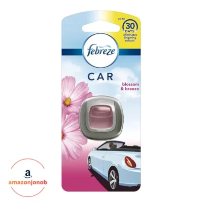 خوشبوکننده ماشین فبریز ۳۰ روزه با رایحه نسیم شکوفه - Febreze Clip on Car Air Freshener Starter Kit Blossom and Breeze 2ml