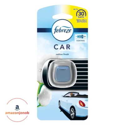 خوشبوکننده ماشین فبریز ۳۰ روزه با رایحه cotton fresh - Febreze Clip on Cotton Car Air Freshener 2ml