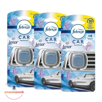 خوشبو کننده ماشین فبرز Febreze April Fresh لنور (30 روز ماندگاری) - Febreze Lenor April Fresh Car Air Freshener Starter Set Car Fragrance Against Odours Car Fragrance Freshener Alternative to Fragrance Tree Fragrance Dispenser