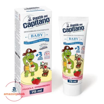 خمیر دندان کودکان کاپیتانو Capitano طعم توت‌فرنگی حجم 75 میل - Pasta Del Capitano Toothpaste Strawberry Baby 3 75 ml