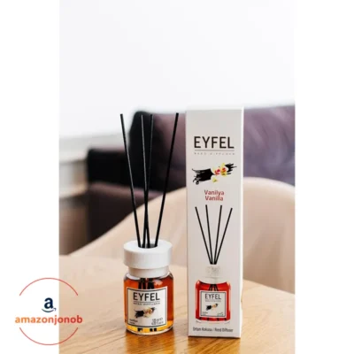 خوشبوکننده هوا ایفل EYFEL مدل وانیل Vanilla حجم 125ml (اورجینال) - EYFEL REED DIFFUSER VANILLA 120ML 1 1