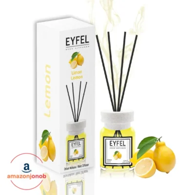 خوشبوکننده هوا ایفل EYFEL مدل لیمو Lemon حجم 125ml (اورجینال) - Eyfel Eau de Parfum Reed Diffusers – Lemon Reed Diffuser Set