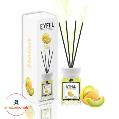 خوشبوکننده هوا ایفل EYFEL مدل طالبی MELON حجم 125ml (اورجینال) - eyfel eau de parfum REED DIFFUSER MELON 120ML