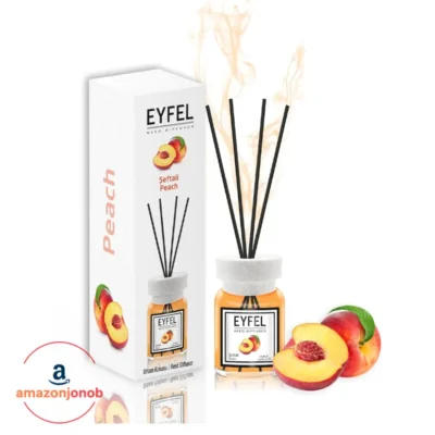 خوشبوکننده هوا ایفل EYFEL مدل هلو PEACH حجم 125ml (اورجینال) - eyfel eau de parfum REED DIFFUSER PEACH 120ML