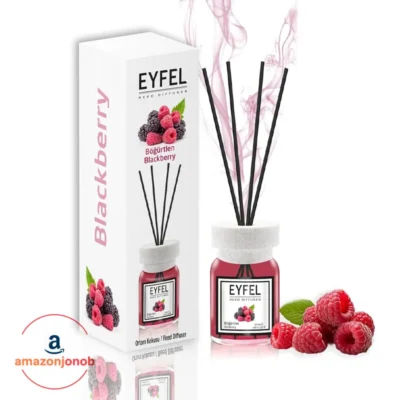 خوشبوکننده هوا ایفل EYFEL مدل توت سیاه Black berry حجم 125ml (اورجینال) - Eyfel Eau de Parfum Reed Diffuser Set BlackBerry Scent