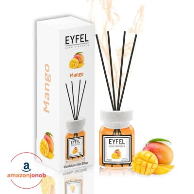 خوشبوکننده هوا ایفل EYFEL مدل انبه حجم 125ml (اورجینال) - eyfel eau de parfum REED DIFFUSER MANGO 120ML